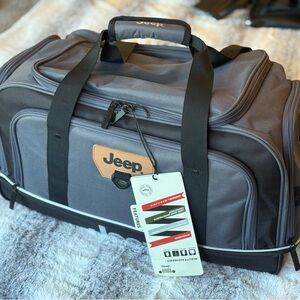 Jeep Gray and Black Duffel Bag for Travel